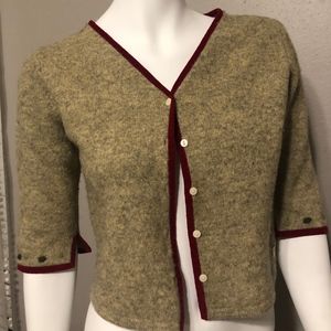 Abercrombie & Fitch 3/4 sleeve lambswool cardigan